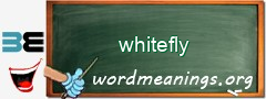 WordMeaning blackboard for whitefly